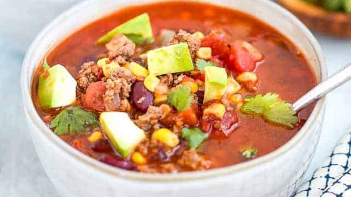 Gluten Free Instant Pot Taco Soup.
