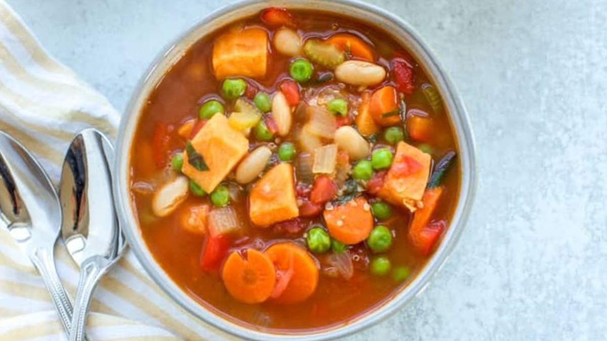 Gluten Free Minestrone Soup.