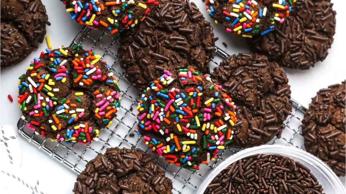 Easy Chocolate Sprinkle Cookies