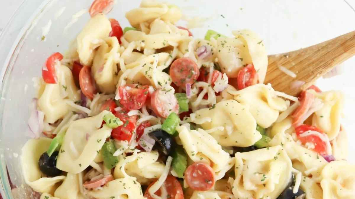 Tortellini Pizza Pasta Salad Recipe.