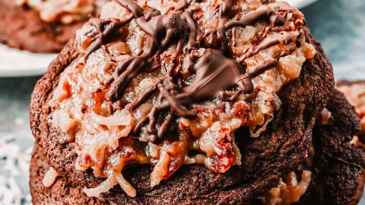 German Chocolate Cookies.