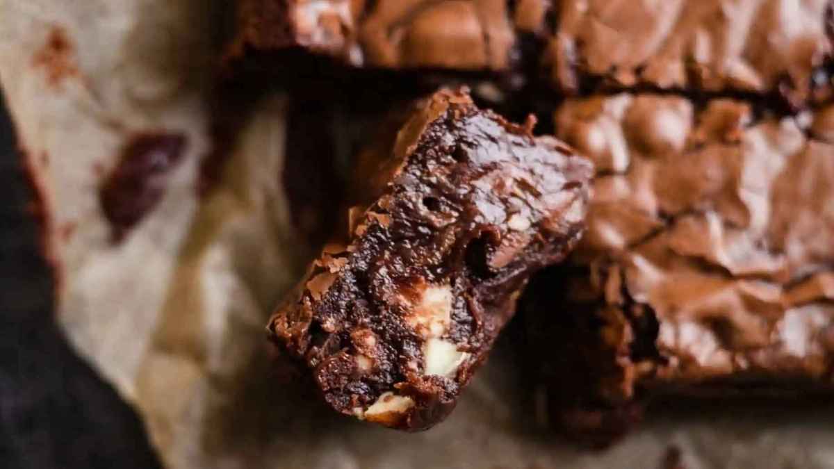 Fudgy Triple Chocolate Brownies.