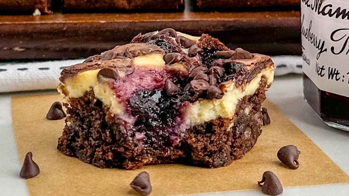Blueberry Cheesecake Brownies.
