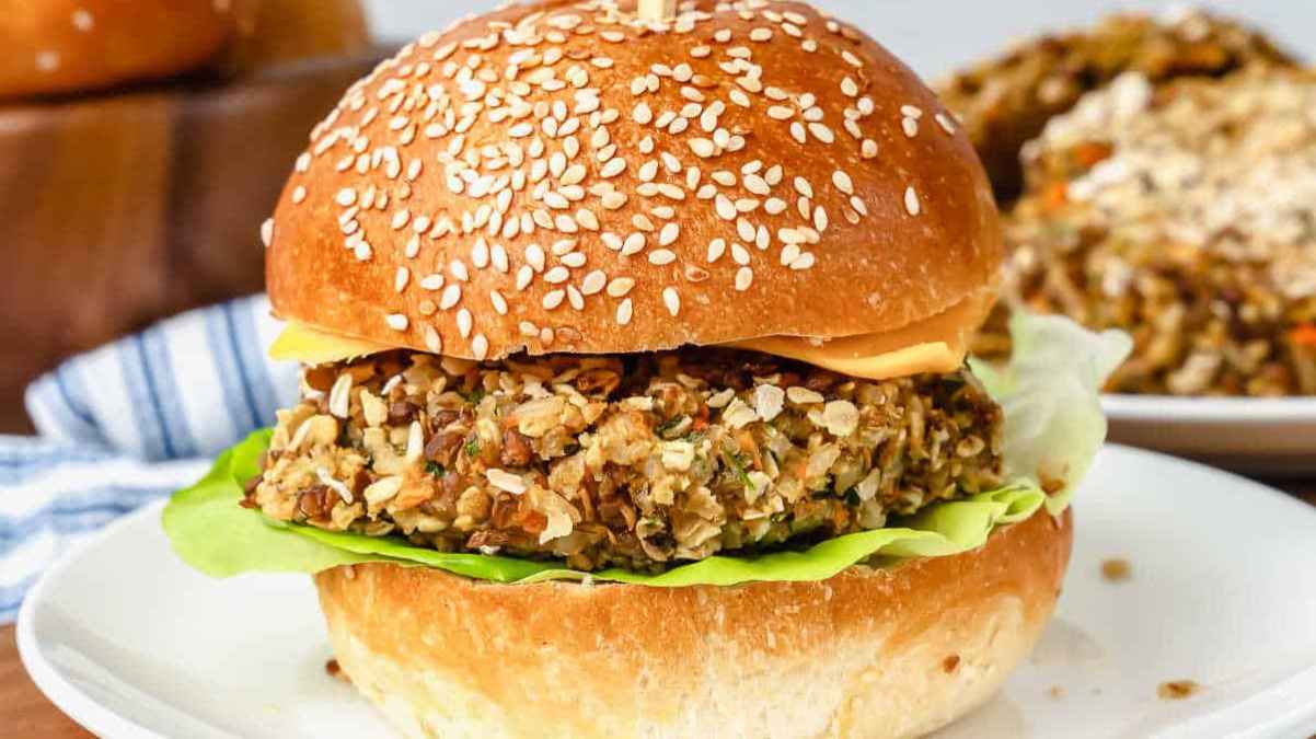 Lentil Burgers (Veggie, Freezable).