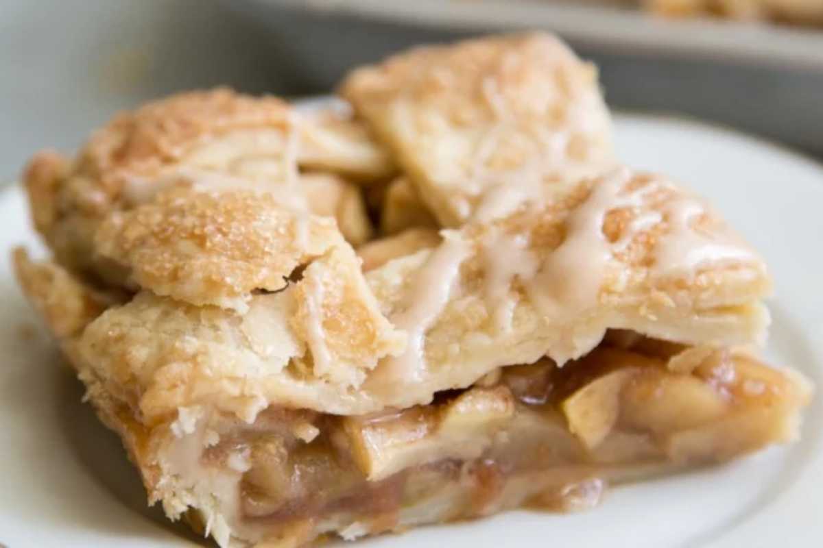 Apple Slab Pie with Maple Glaze.