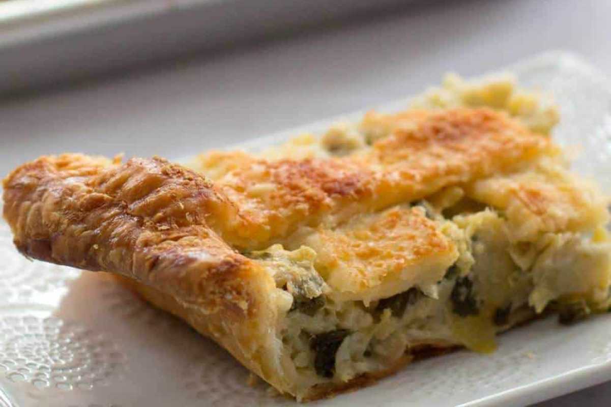 Artichoke Dip Slab Pie, A Holiday Home Run. 