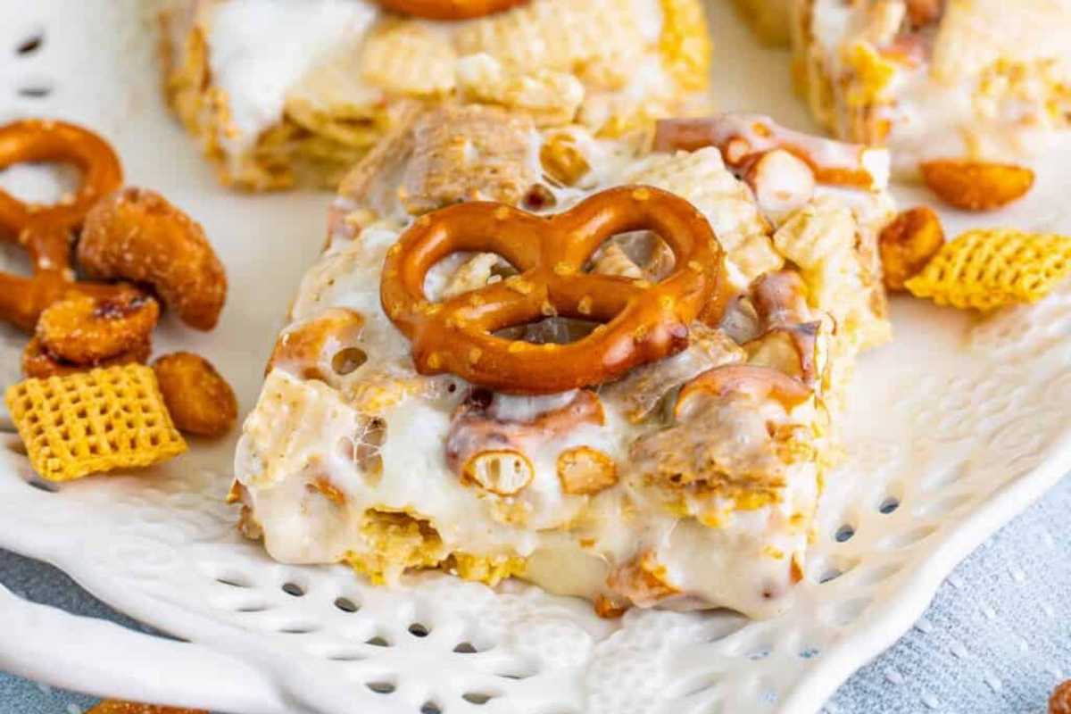 Chex Mix Marshmallow Treats. 