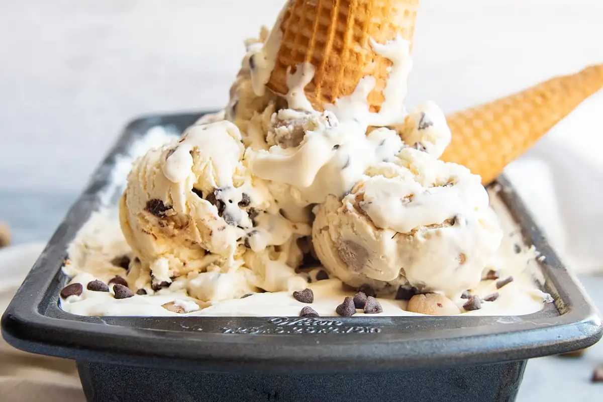 Chocolate Chip Cookie Dough Ice Cream. 