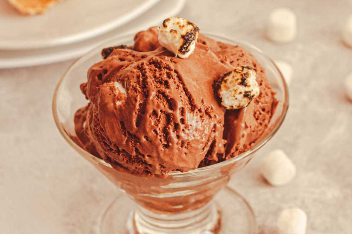 Chocolate Marshmallow Ice Cream. 