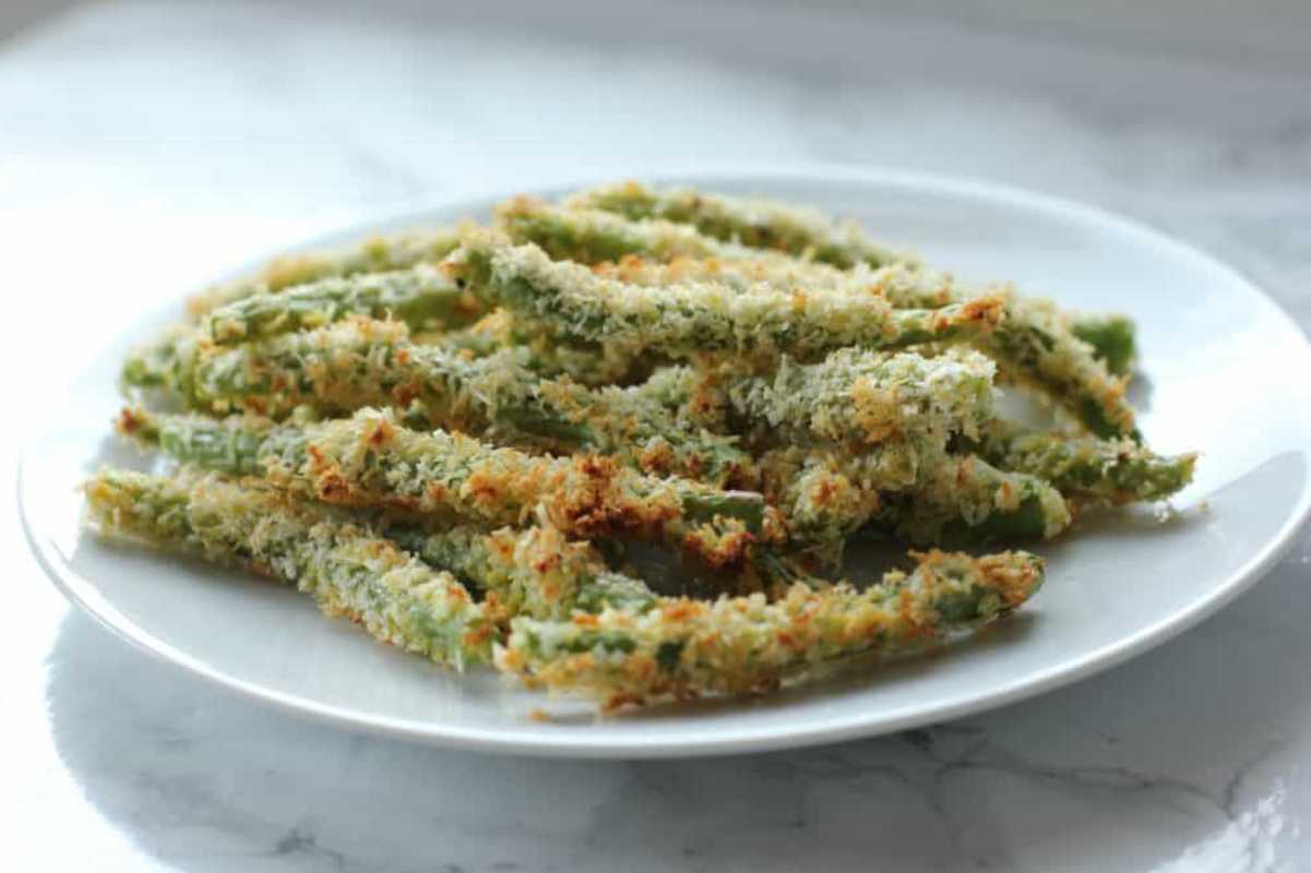 Crispy Oven-Baked Green Bean Fries. 