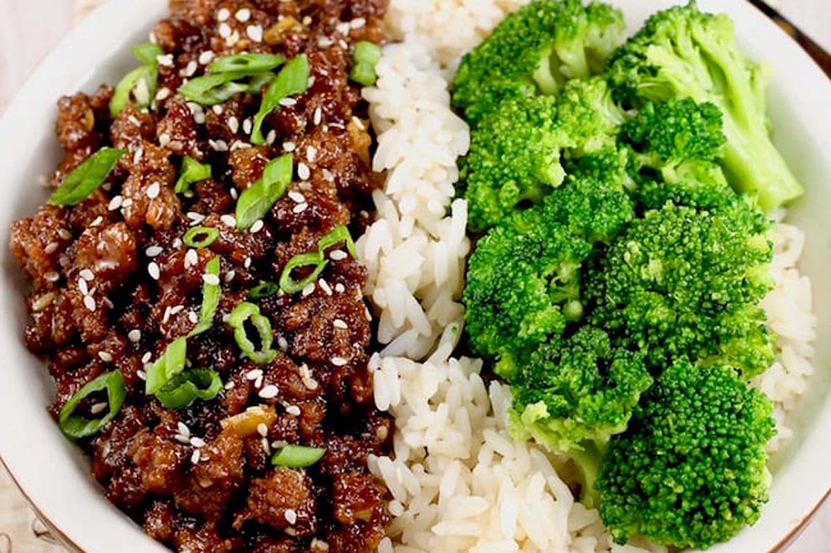 Easy Korean Ground Beef And Broccoli. 