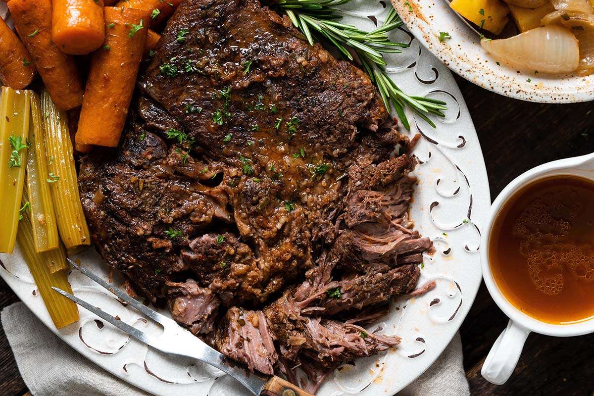 Full Meal Crockpot Pot Roast Recipe.