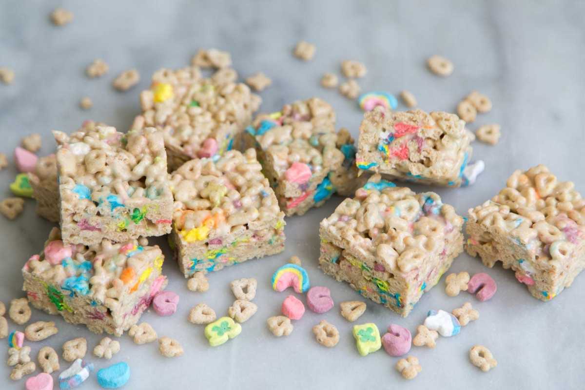 Lucky Charms Marshmallow Treats. 