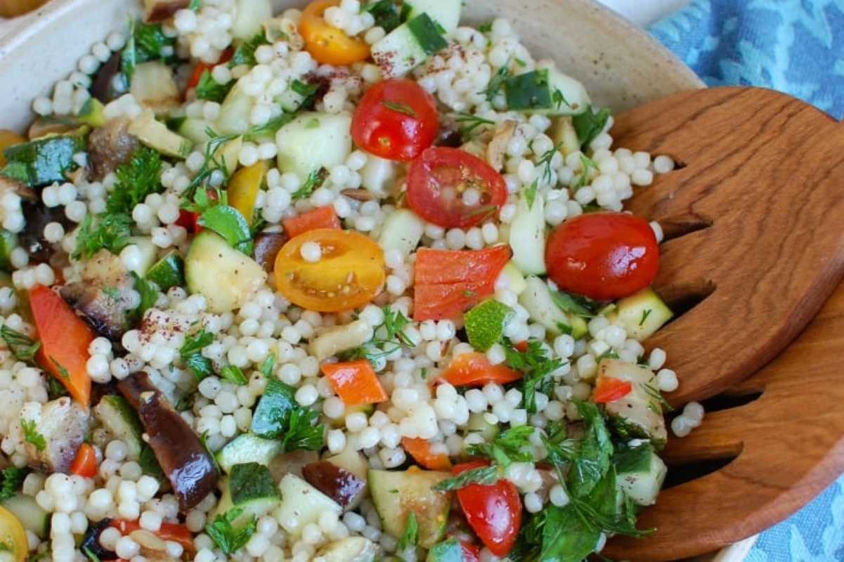 Mediterranean Grilled Vegetable Couscous Salad. 
