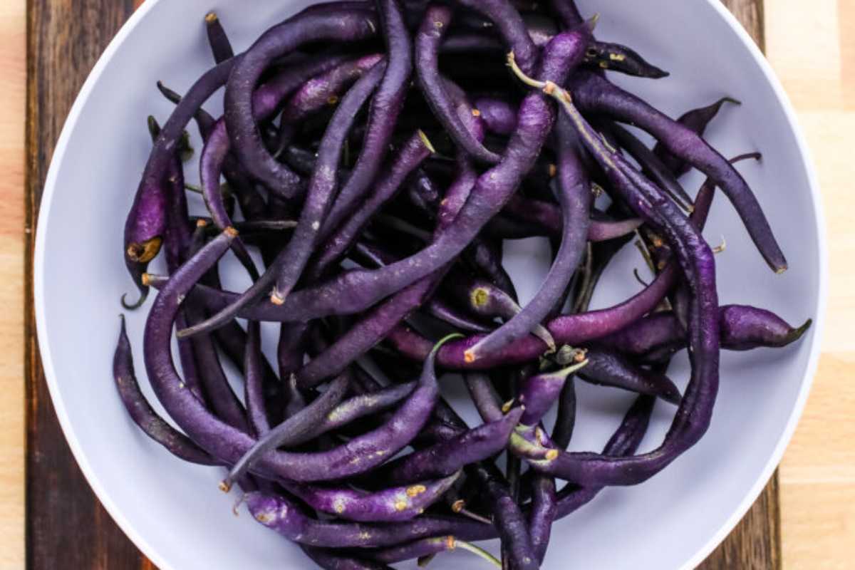 Quick And Easy Purple Green Beans Recipe. 