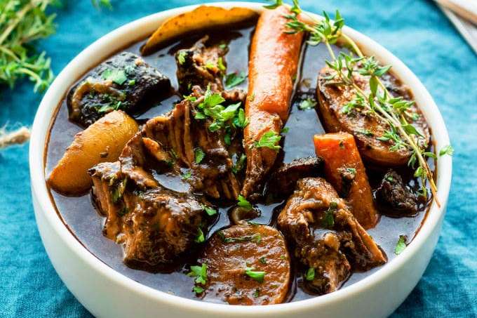 Slow Cooker Gluten-free Beef Bourguignon (beef Burgundy).