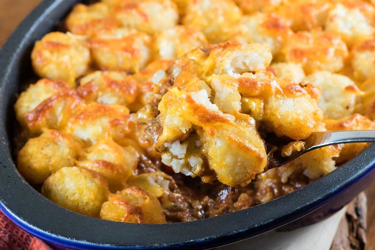 Tater Tot Sloppy Joe Casserole.