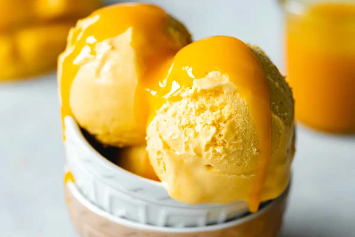 Vegan Mango Ice Cream (No Churn, 3 Ingredients).