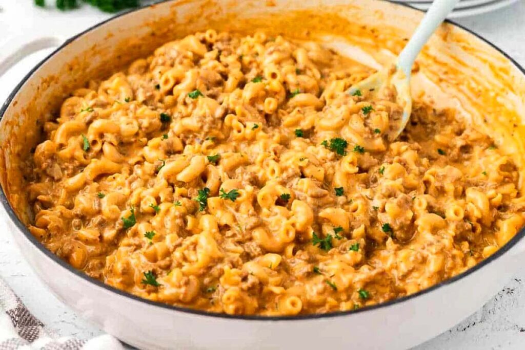 Homemade Hamburger Helper.