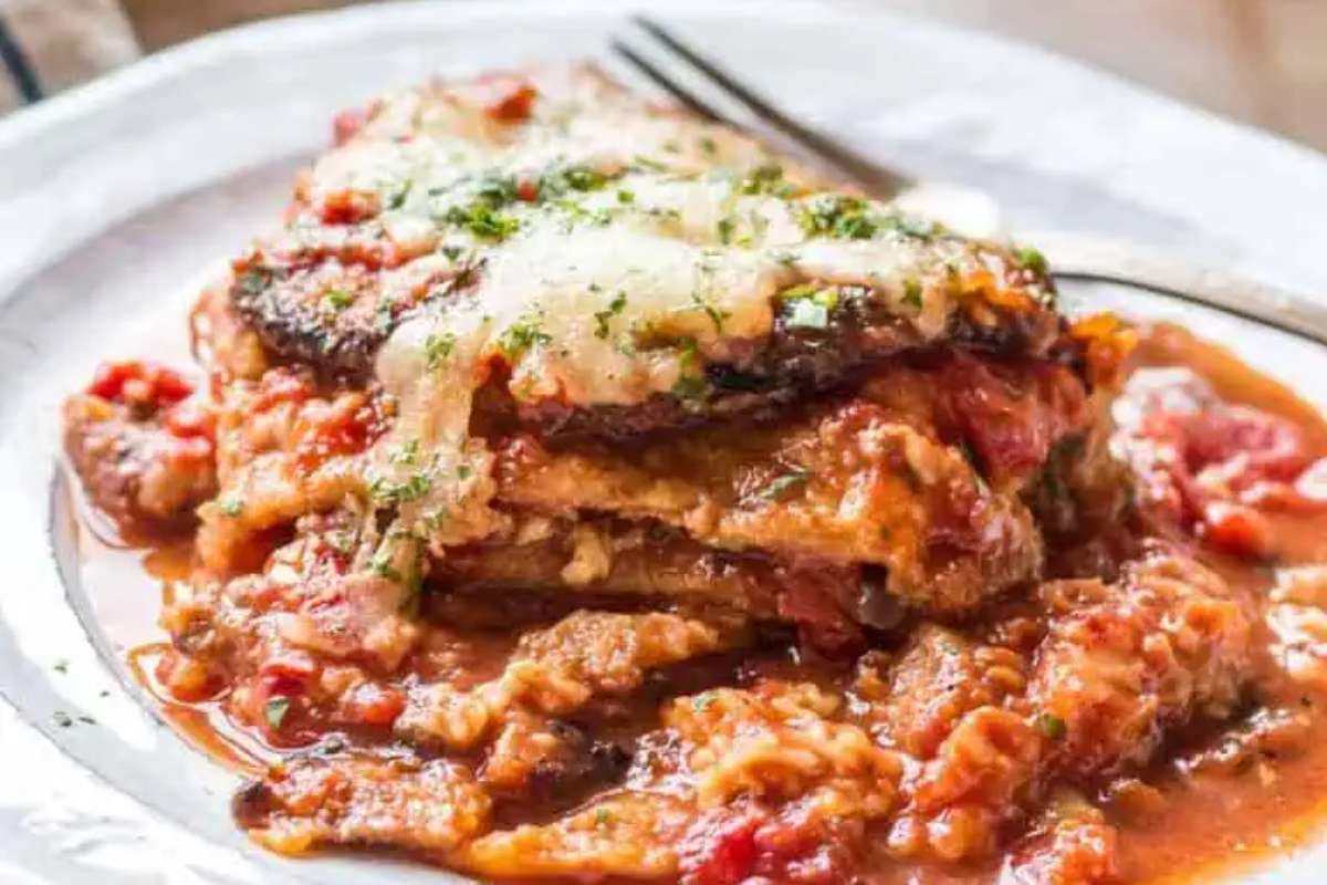 Easy Baked Eggplant Parmesan.