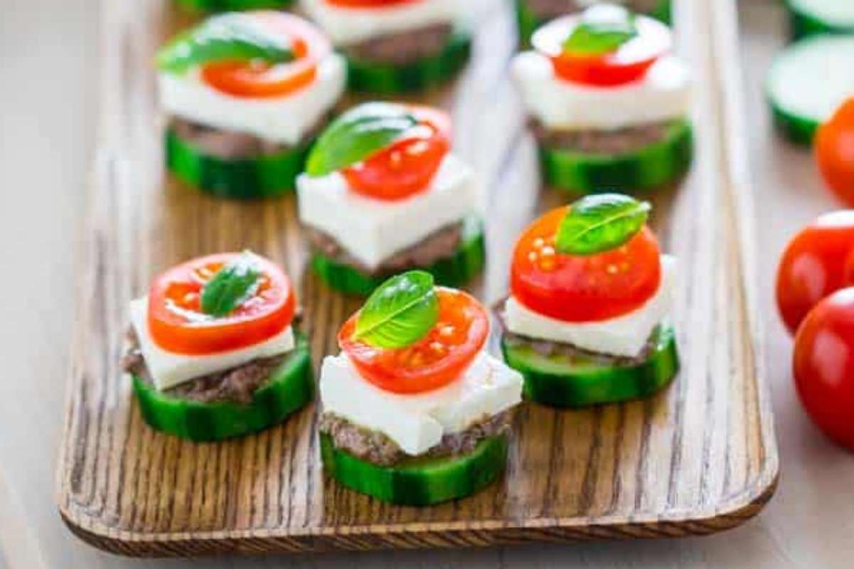 Greek Salad Cucumber Appetizer Party Bites