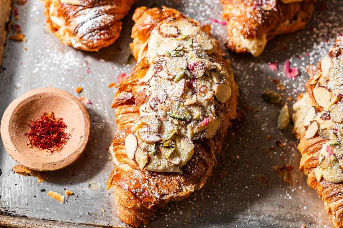 Indian-Fusion Almond Halwa Croissants.
