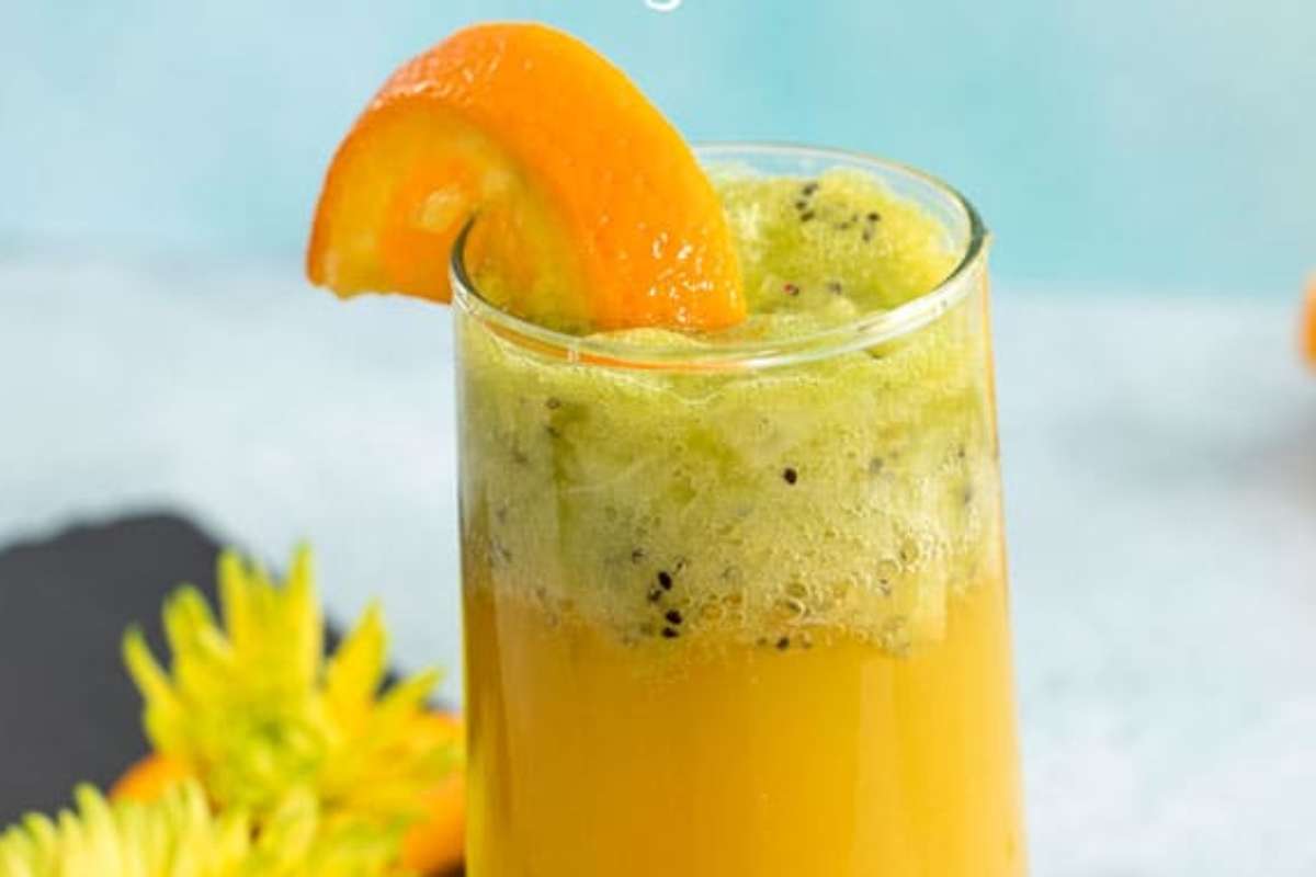 Kiwi Orange Spritzer (Mocktail).