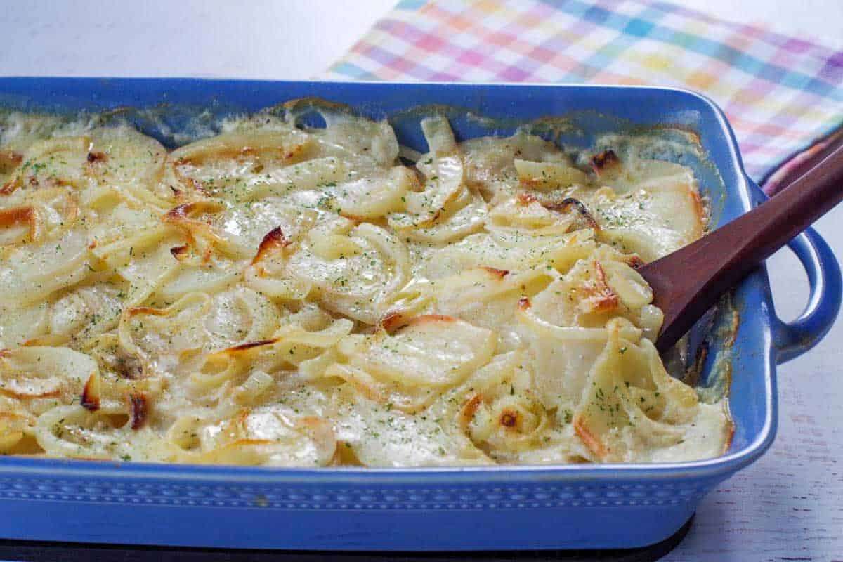 Old Fashioned Scalloped Potatoes Without Cheese.