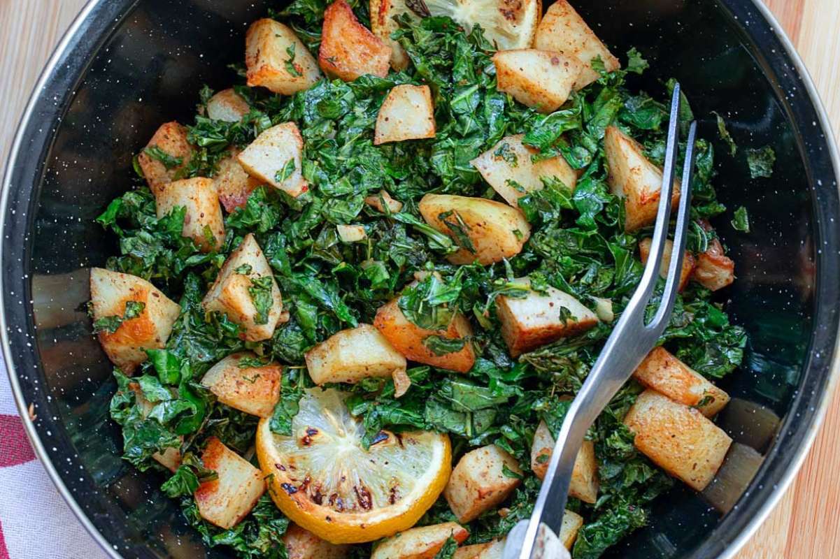 Sauteed Kale And Potatoes Recipe. 