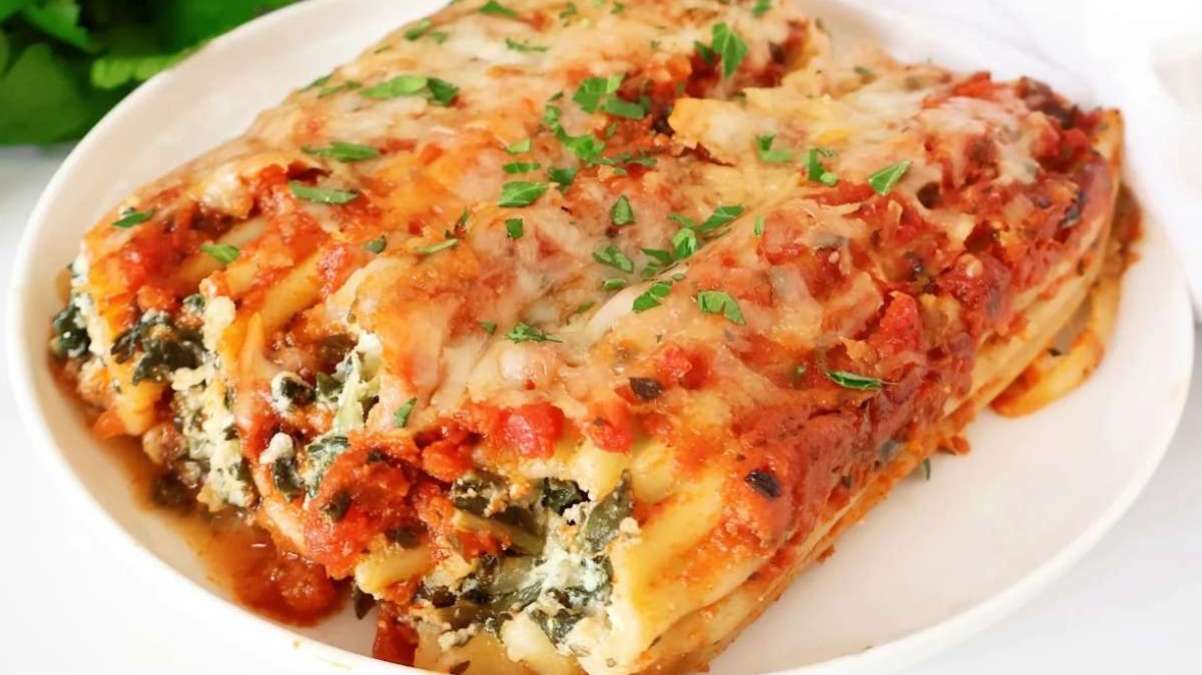 Spinach Manicotti.