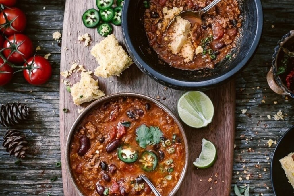 Three Bean Turkey Chili. 