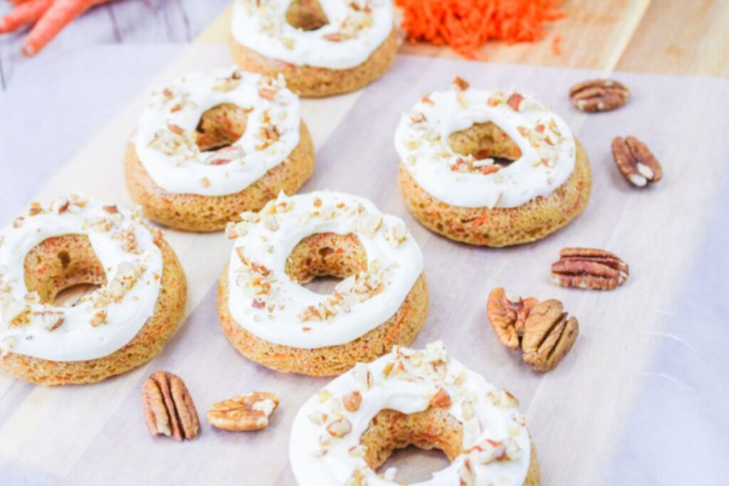 Baked Carrot Cake Donuts. 