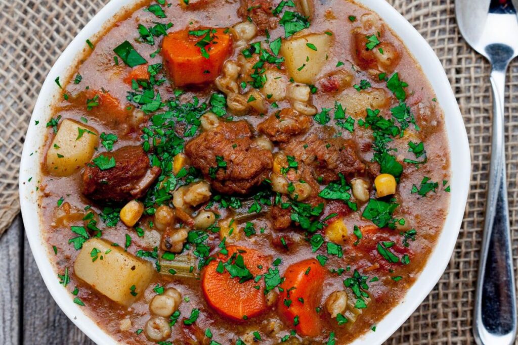Beef and Barley Stew. 