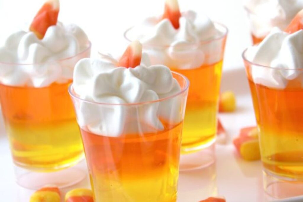Candy Corn Jell-O Shots.