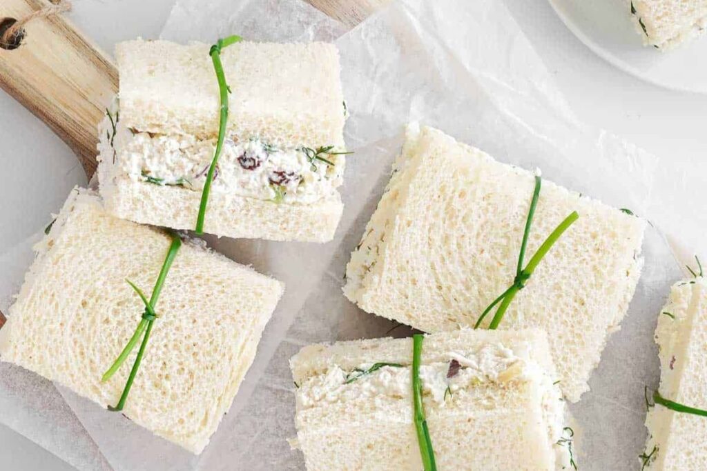 Chicken Salad Tea Sandwiches.
