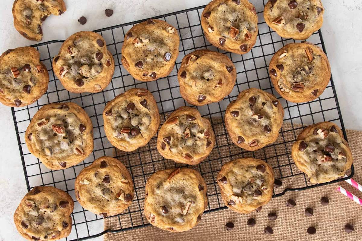 Chocolate Chip Pecan Cookies. 