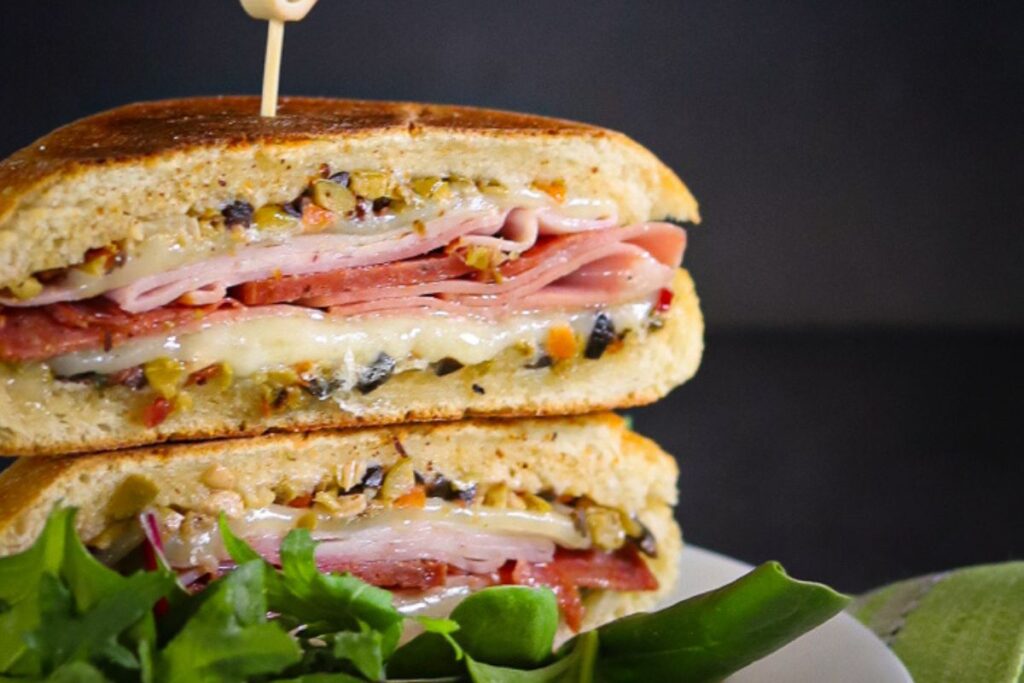 Classic Muffuletta With Olive Salad.