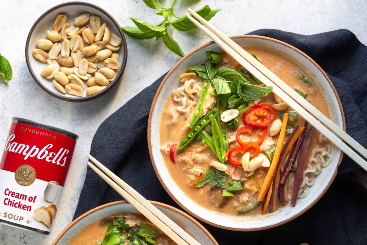 Creamy Thai Chicken Ramen.
