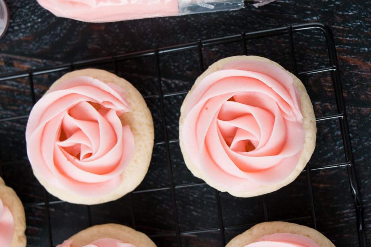 Frosted Sugar Cookies. 