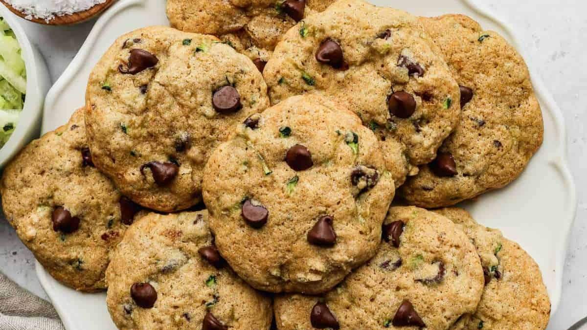 Gluten Free Zucchini Chocolate Chip Cookies.
