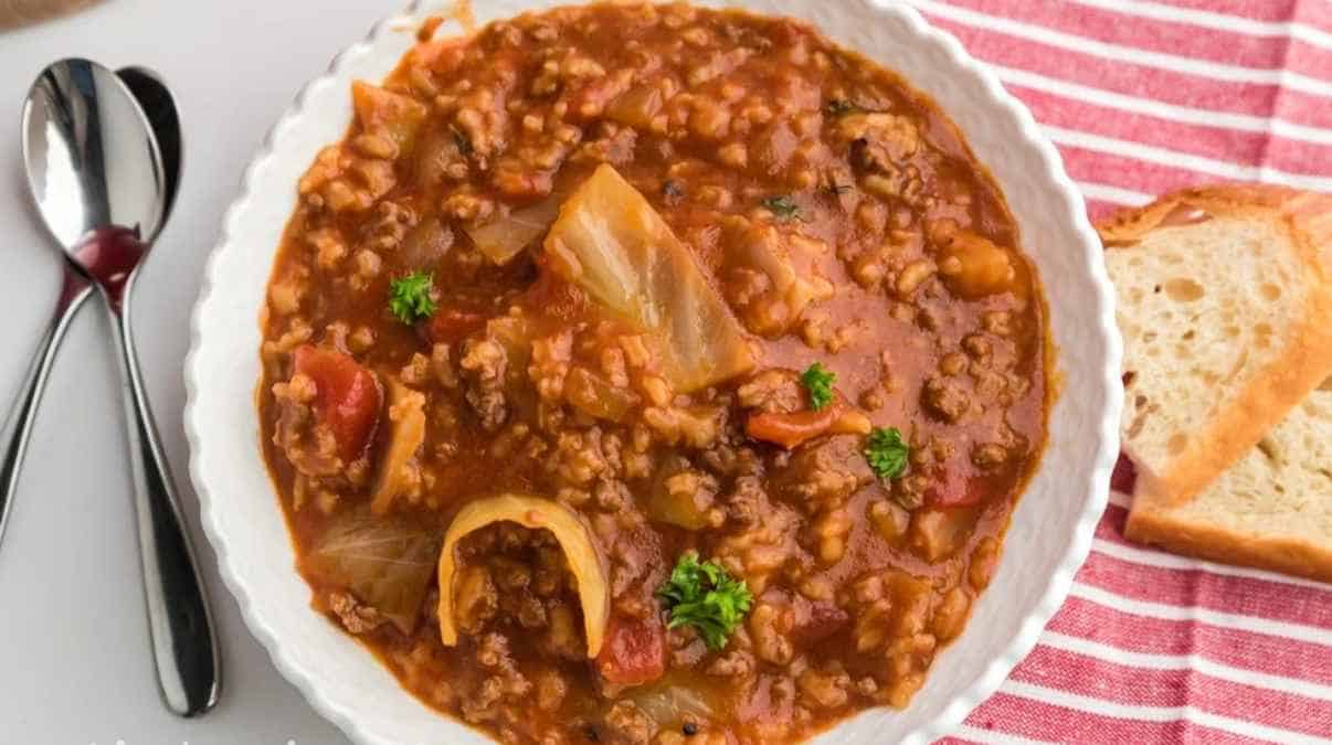Grandma's Best Stuffed Cabbage Soup.