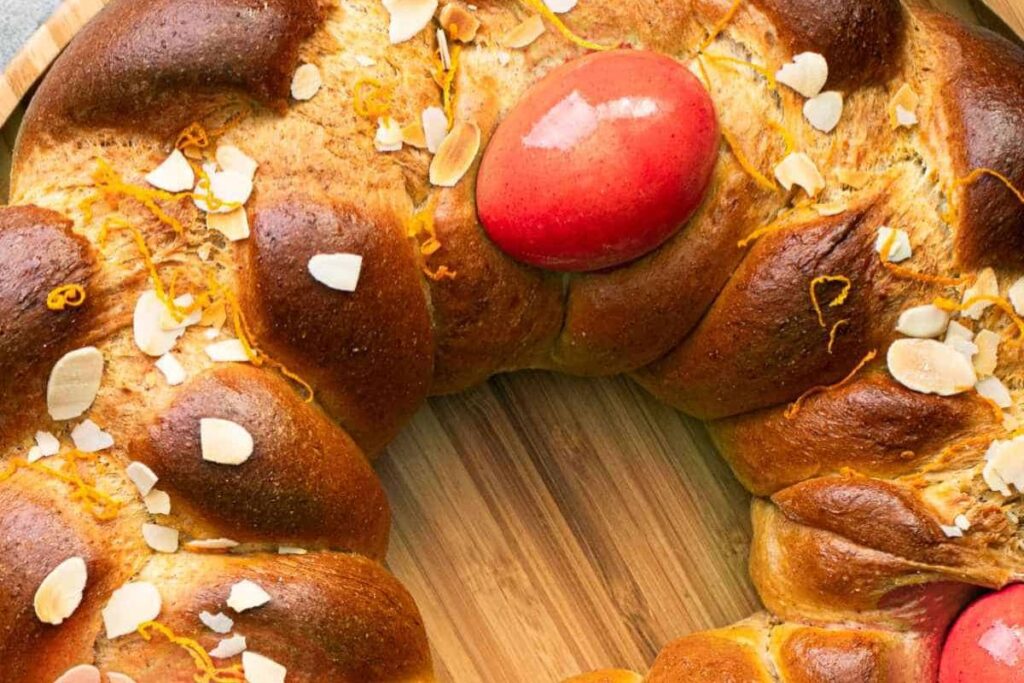 Greek Tsoureki Bread.