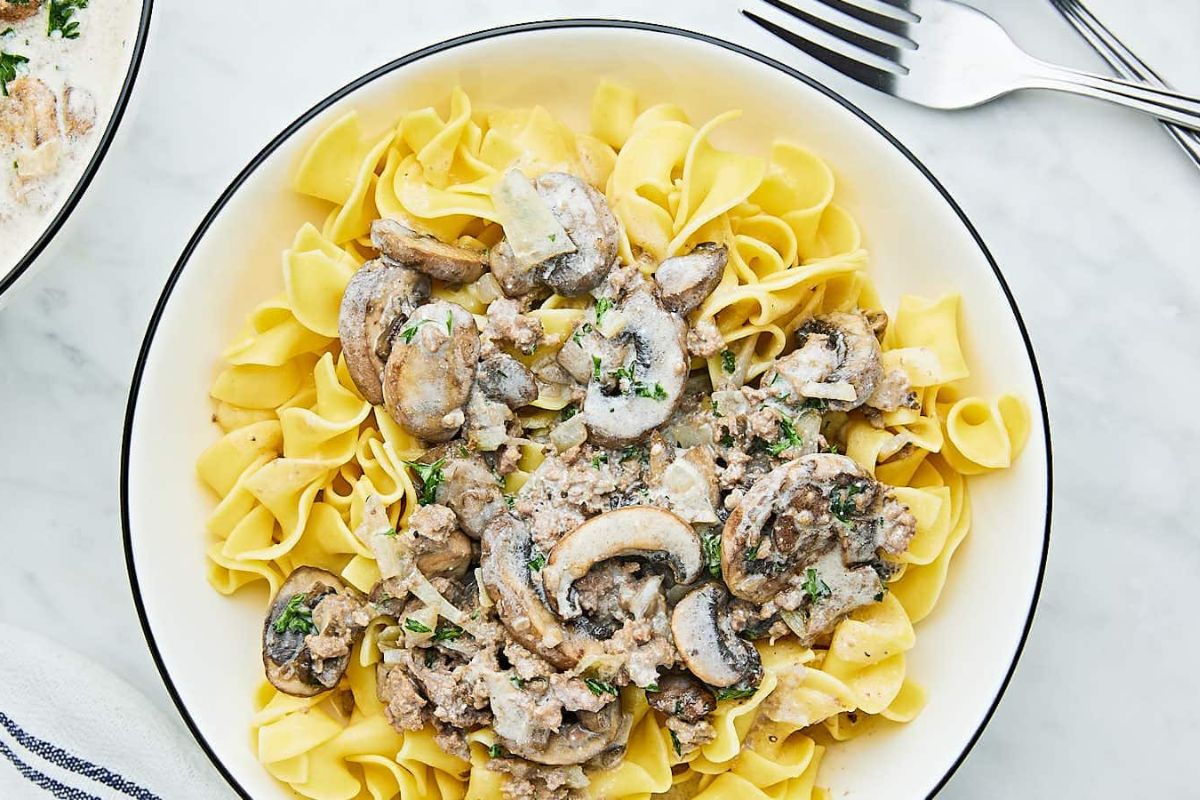 Ground Beef Stroganoff.