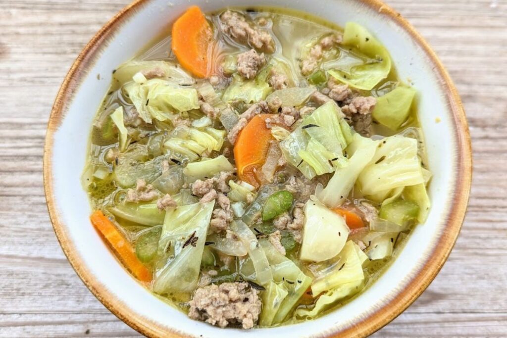 Ground Turkey Cabbage Soup.