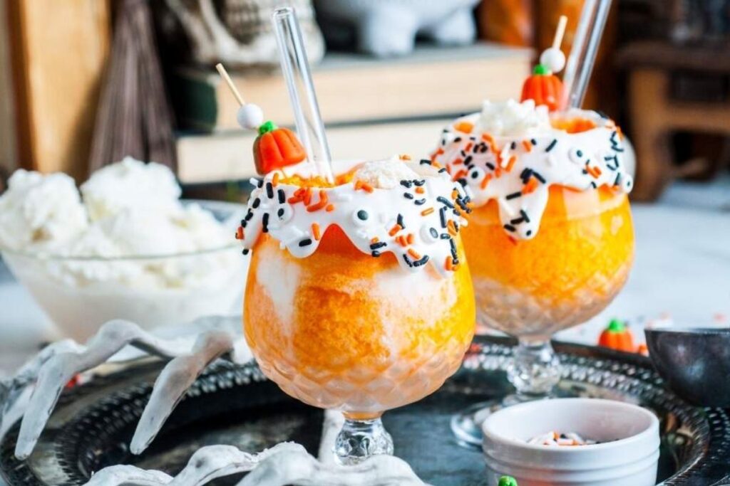 Halloween Ice Cream Floats.