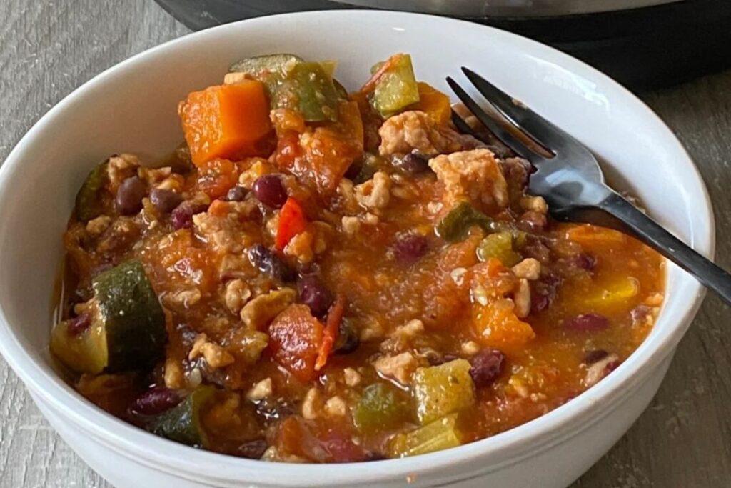 Leftover Turkey Chilli In Instant Pot.
