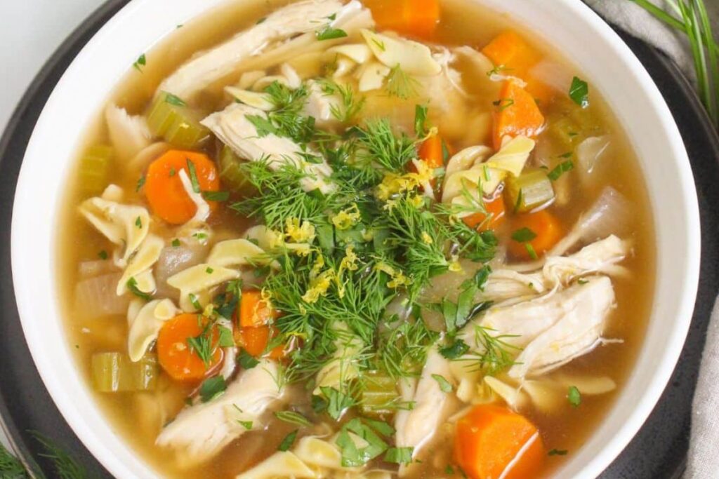Crockpot Chicken Noodle Soup (No Heavy Cream).