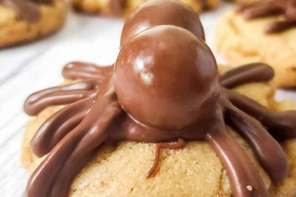 Peanut Butter Spider Cookies.
