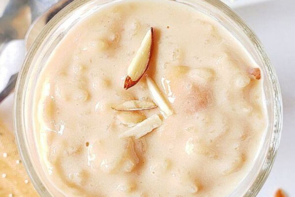 Rice Kheer or Indian Rice Pudding.