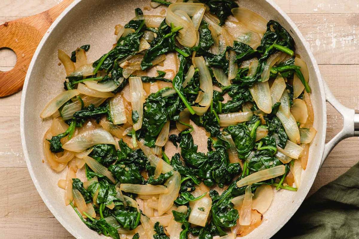 Sauteed Spinach And Onions.